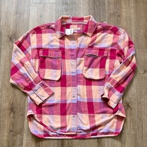 Free People Plaid Women’s Shirt in Pink, Cream and Purple